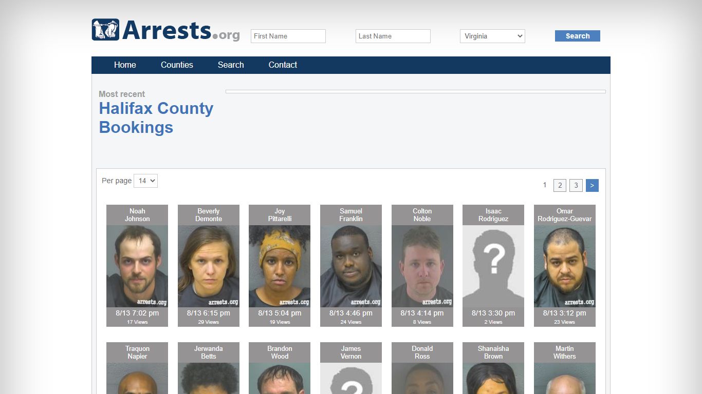 Halifax County Arrests and Inmate Search